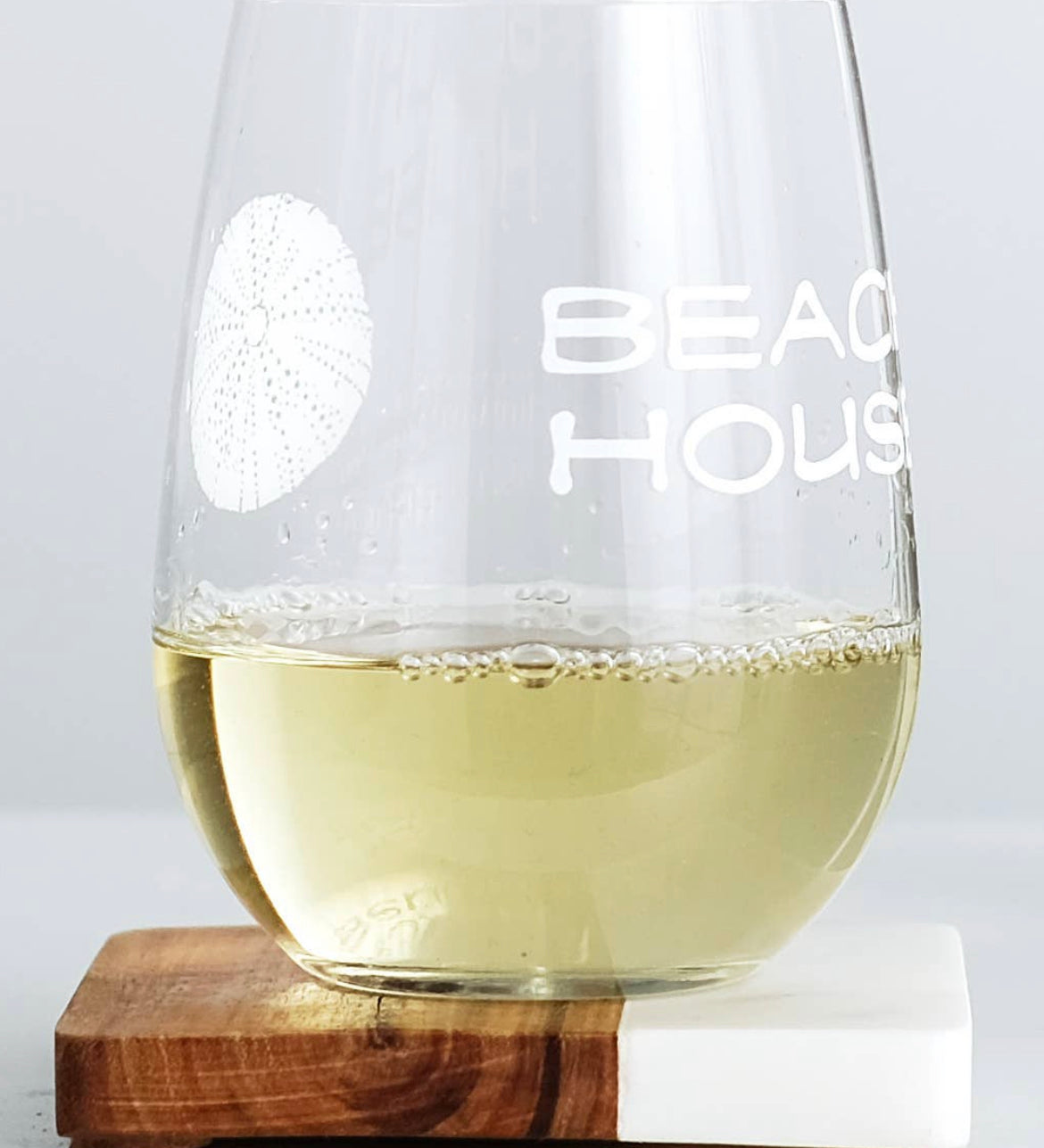 Stemless Beach House Wine Glass