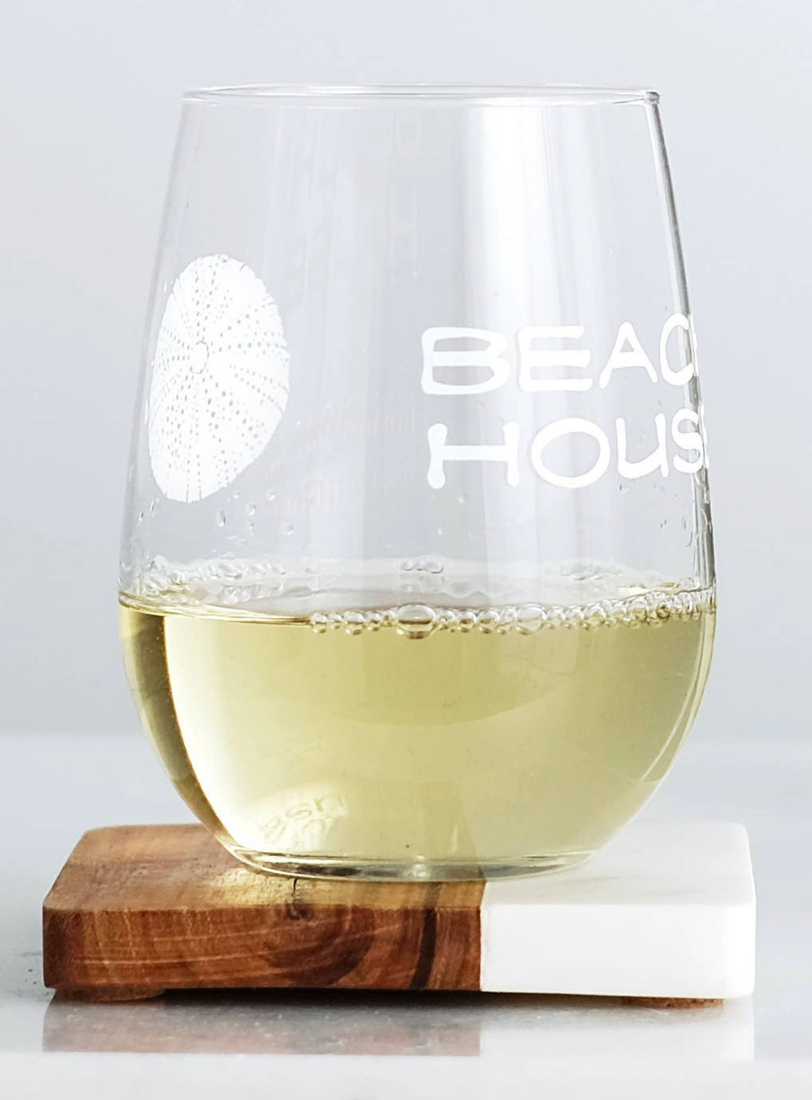 Stemless Beach House Wine Glass